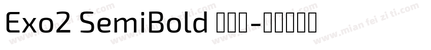 Exo2 SemiBold 半粗体字体转换